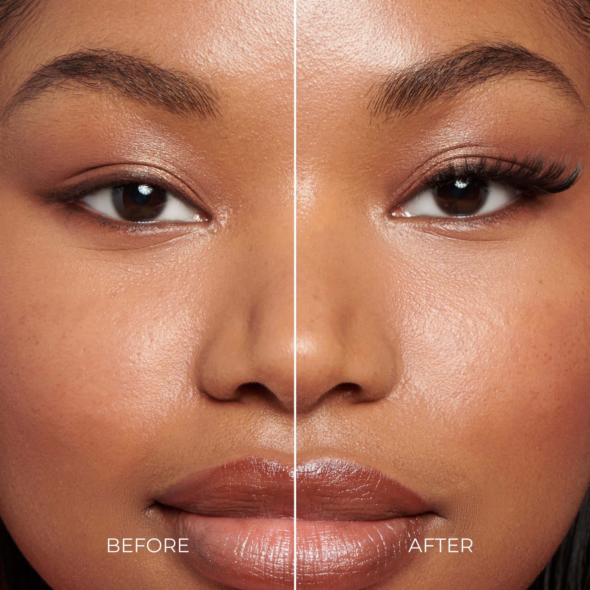 Before and after comparison of a woman&