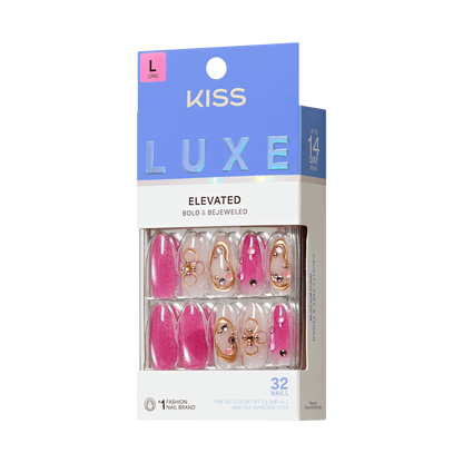 KISS LUXE Press On Glue Nails - Aurelia Meadow