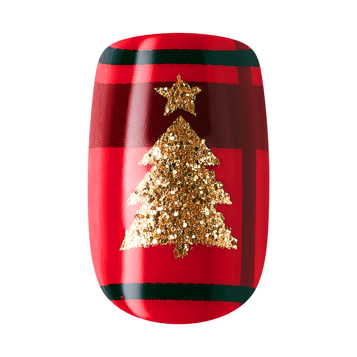 Kiss Merry Holiday Press On Fake Glue Nails - Warm Hug | Design, Multicolor, Short, Squoval