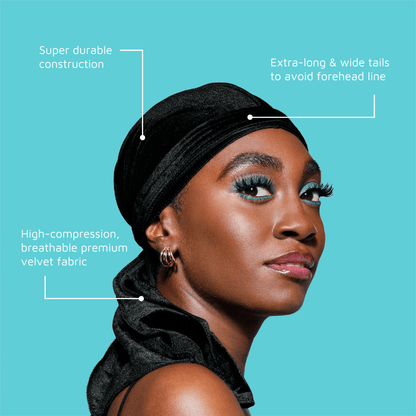 Power Wave Black Velvet Durag One size - Image 7