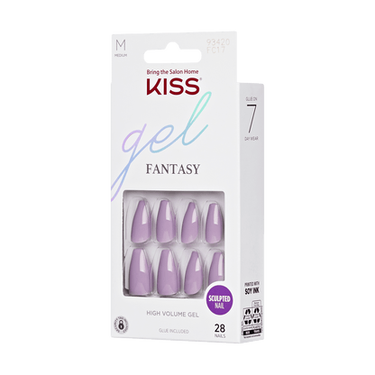 KISS Gel Fantasy Color Press On Glue Nails - Read or Lead