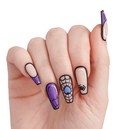 KISS Voguish Fantasy Halloween Press On Glue Nails - Moonlit Magic