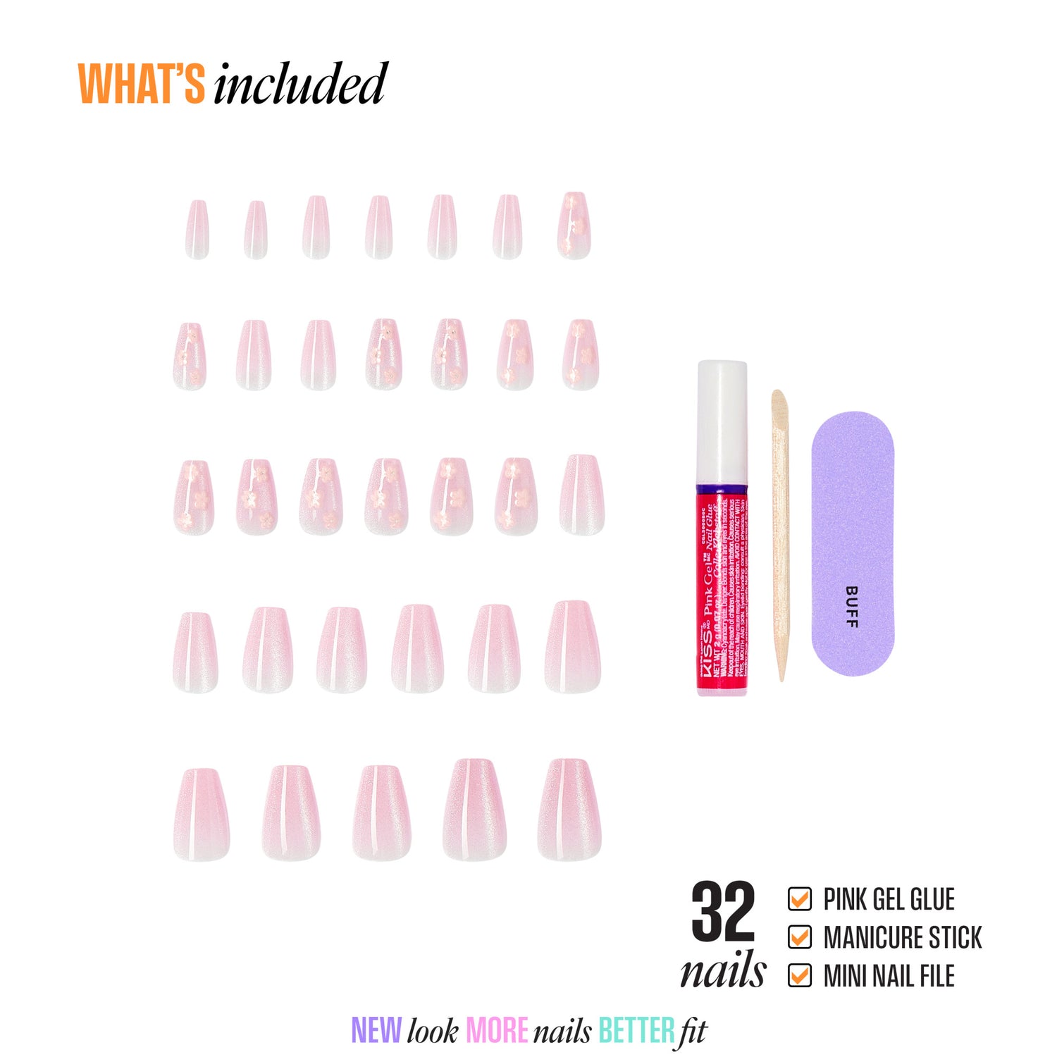 KISS NAIL DRIP Press On Glue Nails - Harmonious