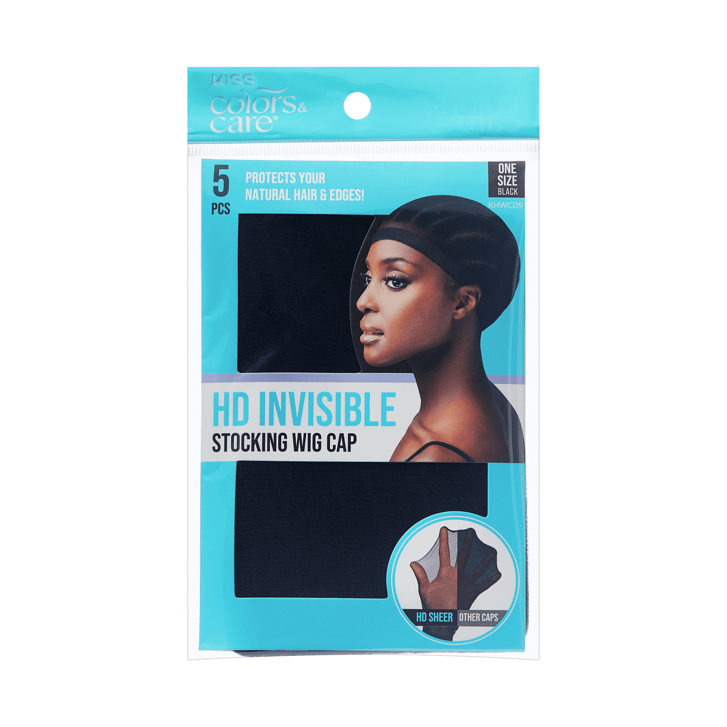 KISS Colors &amp; Care HD Invisible Stocking Wig Cap - Black