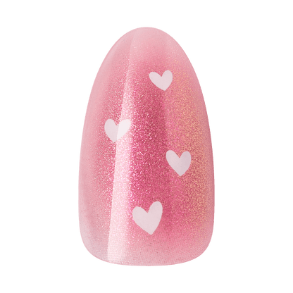 KISS LOVE Design Press On Glue Nails - My Forever Valentine
