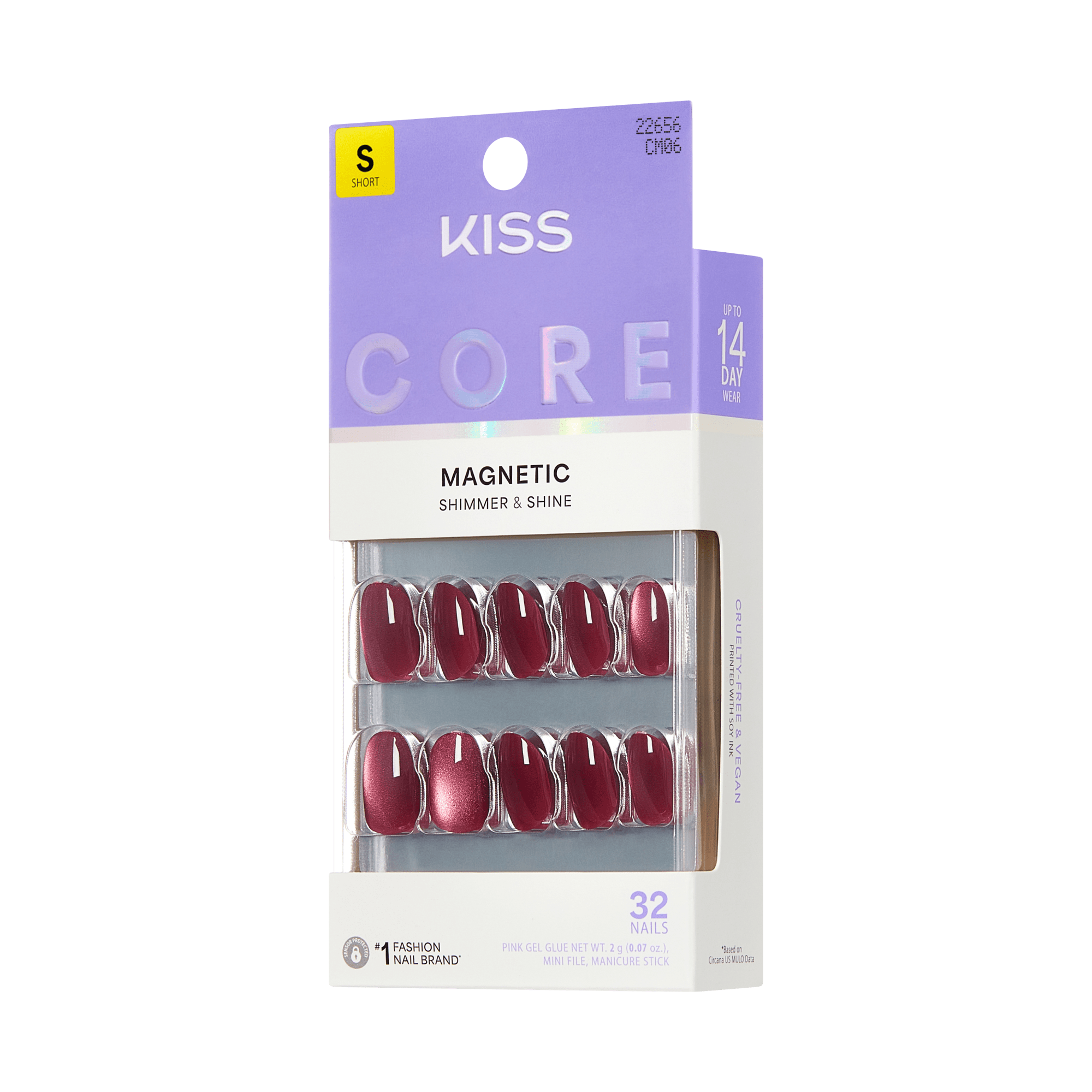 KISS CORE Magnetic Press On Glue Nails - Flaming