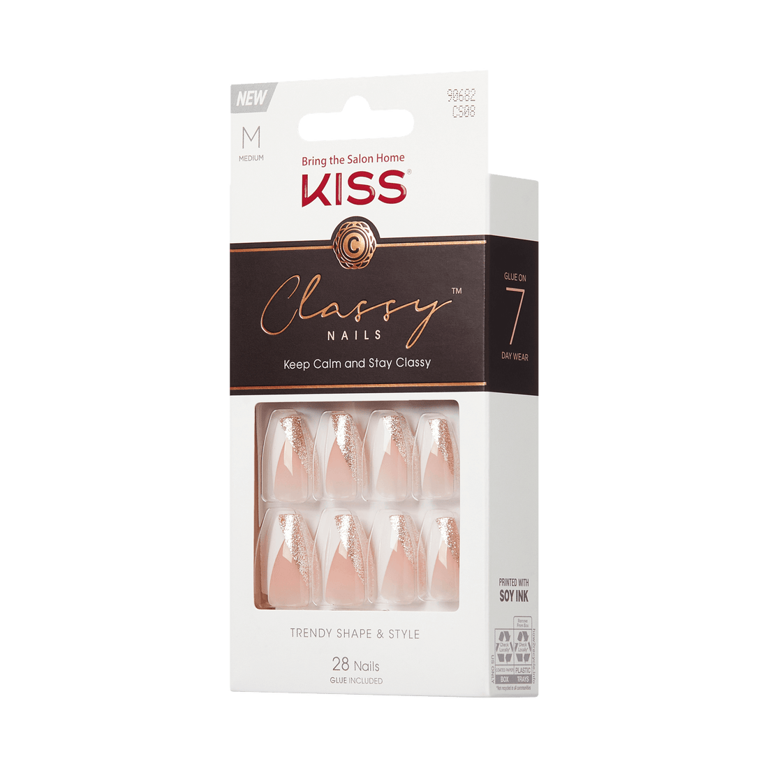 KISS Classy Press On Glue Nails - The BOSS