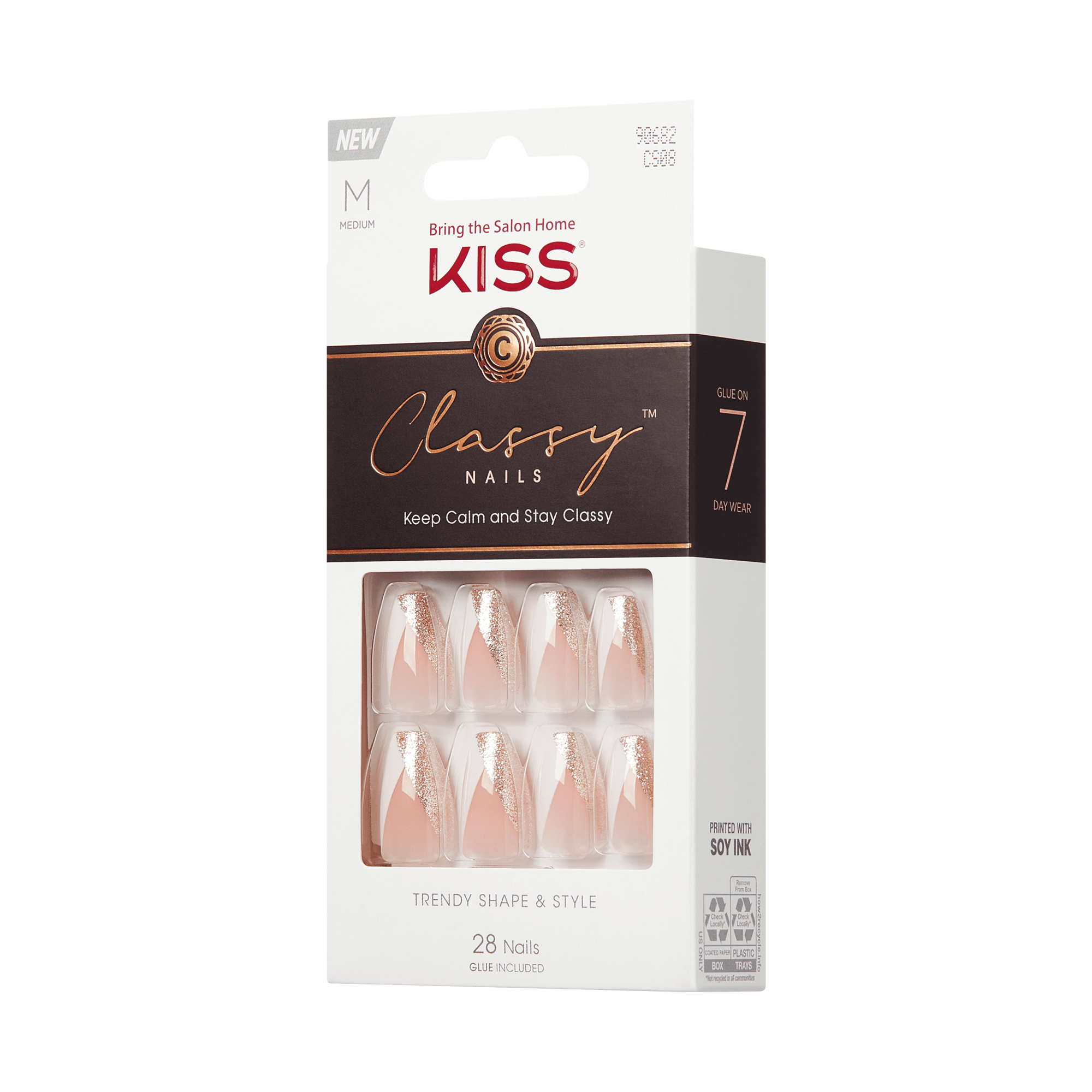 KISS Classy Press On Glue Nails - The BOSS