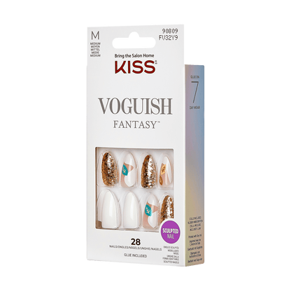 KISS Voguish Fantasy Press On Glue Nails - Foliage