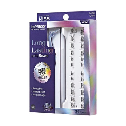 Demi Natural | 24 Clusters imPRESS Falsies Long LastingWith Applicator 5mm-14mm No Glue Needed - Image 8