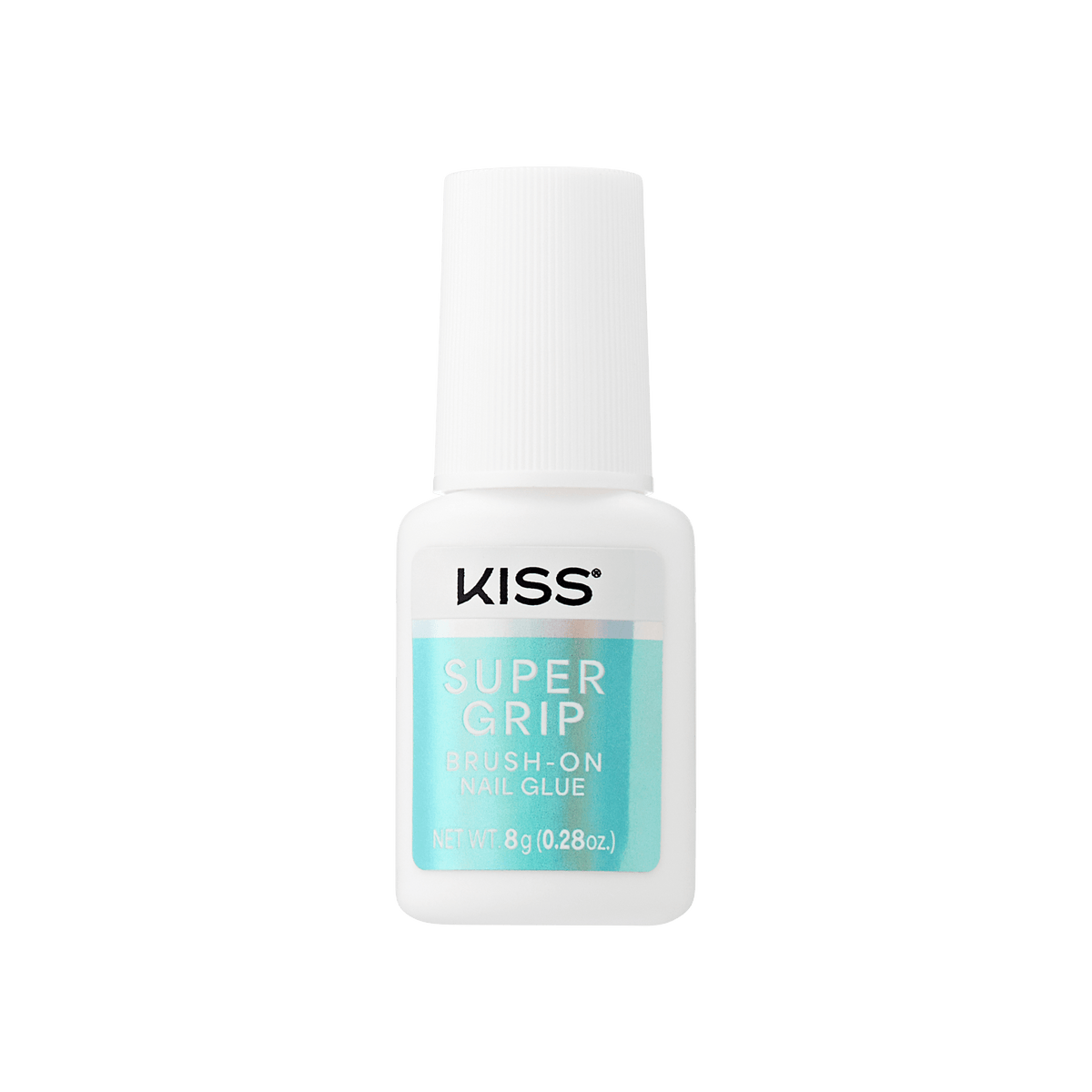 Kiss SuperGrip Brush-On Nail Glue | Nail Adhesive, Press-On Glue, Vitamin E Infused, Long-Lasting Wear, Clean &amp; Strong, 0.28 oz.
