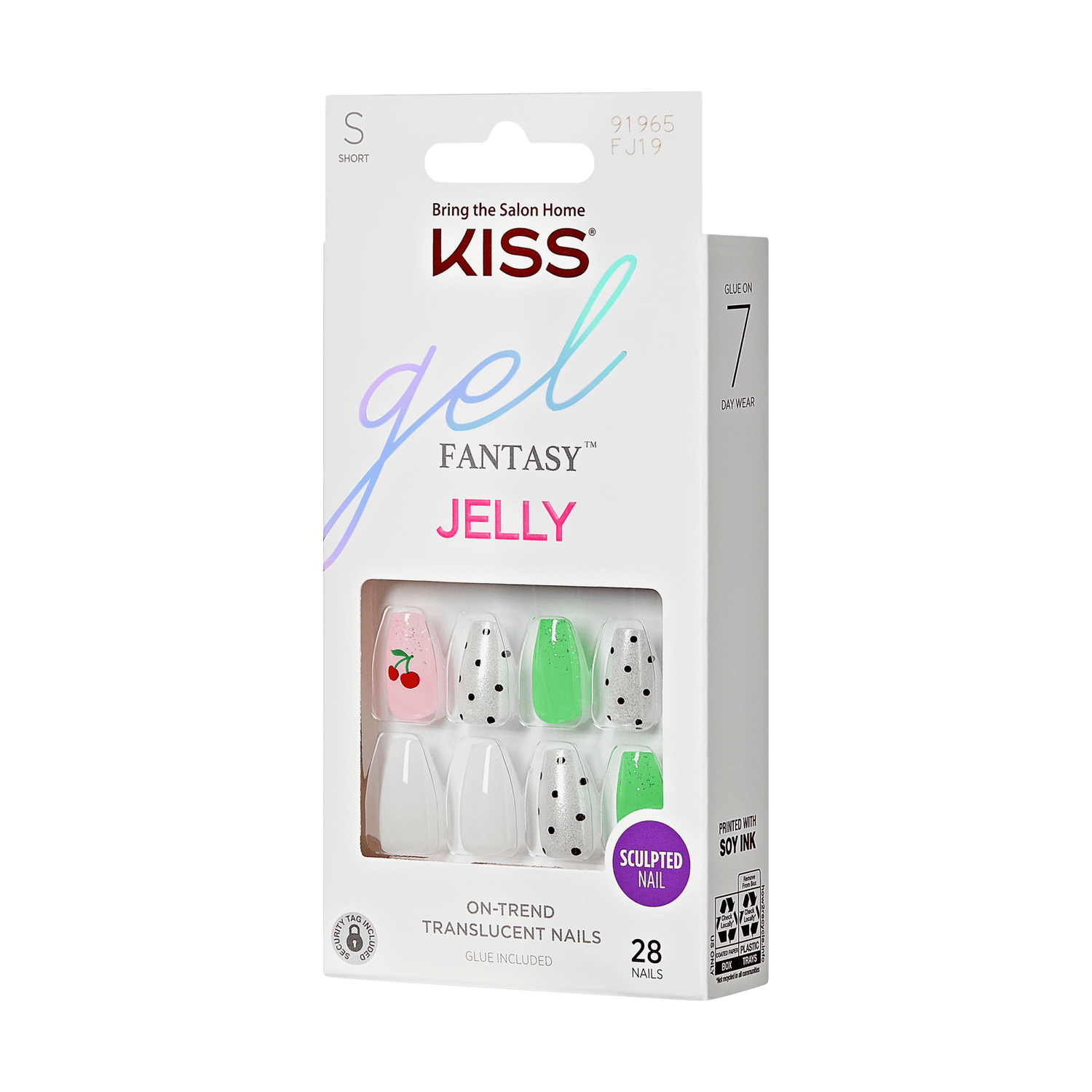 KISS Gel Fantasy Jelly Press On Glue Nails - Jelly Baby