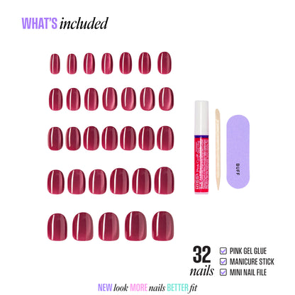 KISS CORE Magnetic Press On Glue Nails - Flaming