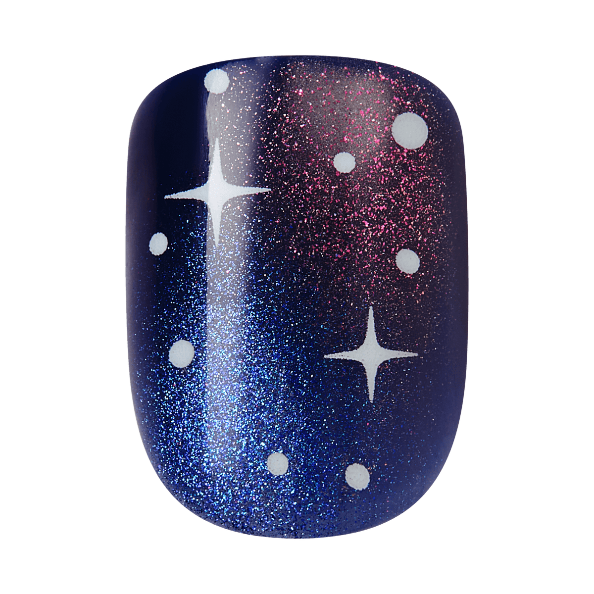 Impress Design Holiday No Glue Fake Press On Nails - Mistletoe Magic | Design, Blue, Short, Squoval, Manicure