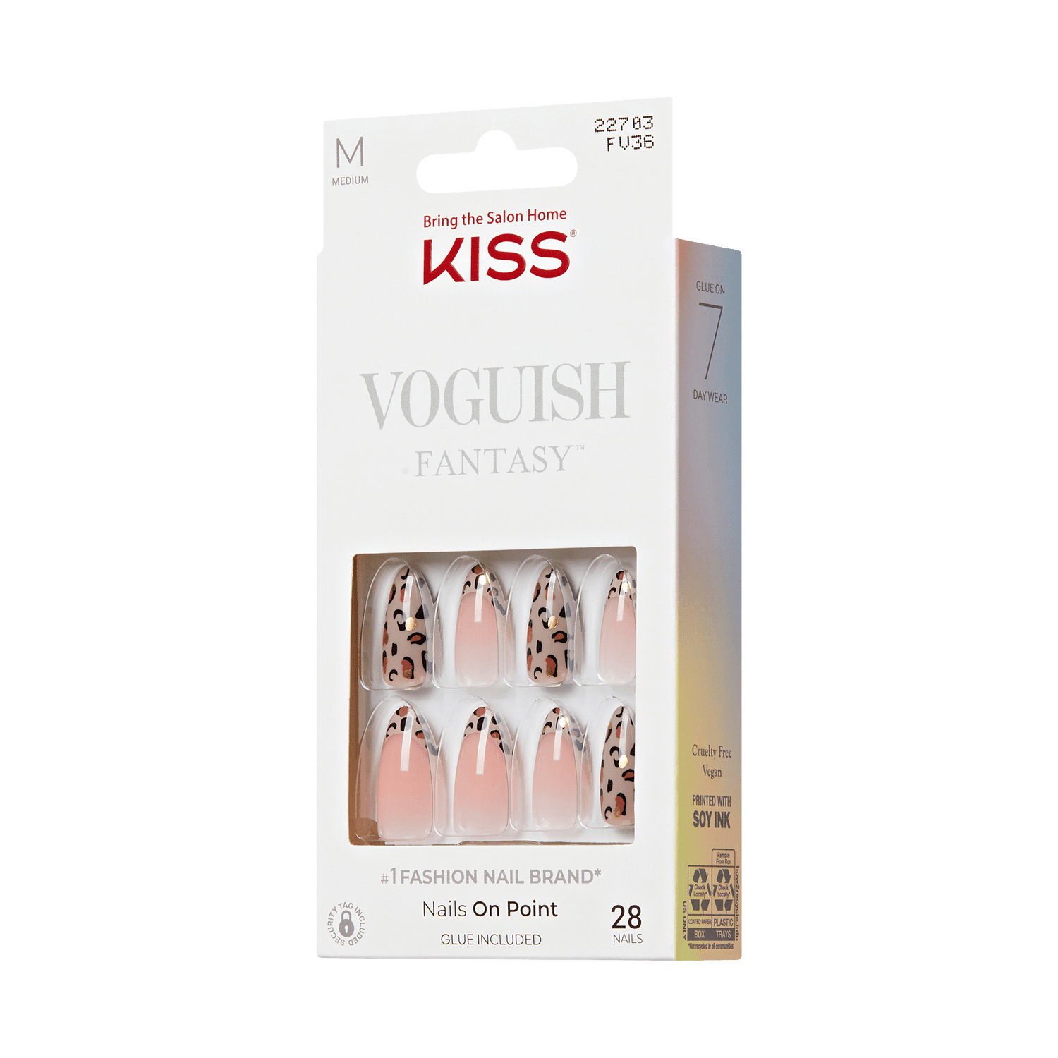 KISS Voguish Fantasy Press On Glue Nails - One Day