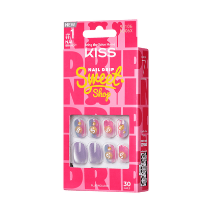 KISS Nail Drip Sweet Shop Press On Glue Nails - Drip Shine