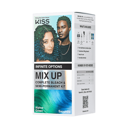 Mix Up Complete Hair Color Kit Sapphire & Alpine Green - Image 2