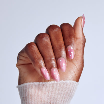 KISS LOVE Design Press On Glue Nails - My Forever Valentine