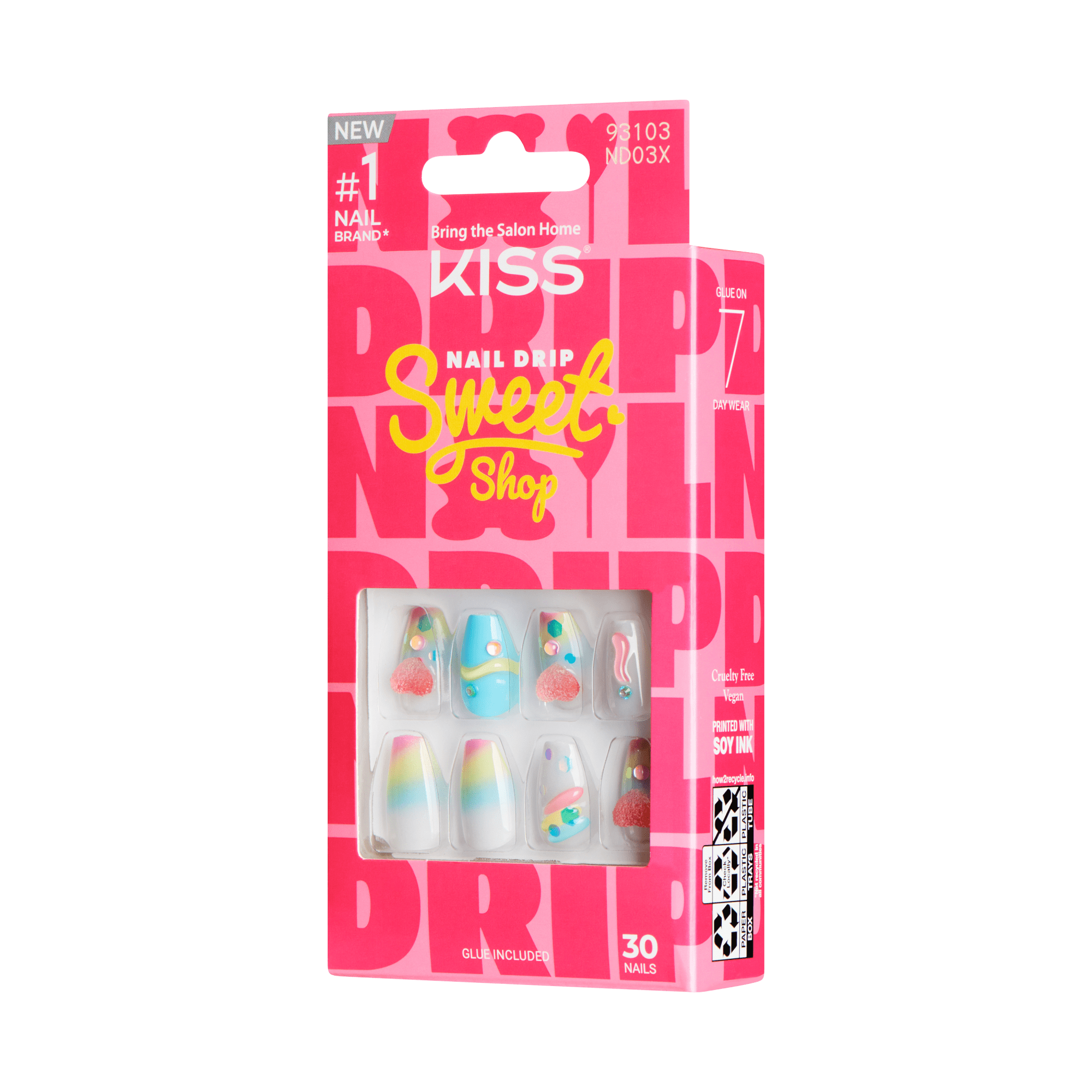 KISS Nail Drip Sweet Shop Press On Glue Nails - Drip Today