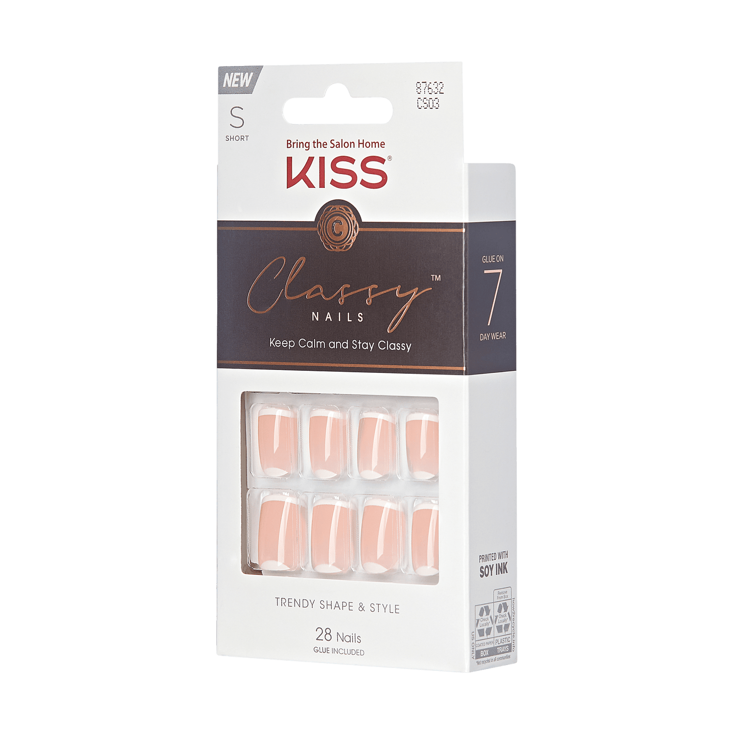 KISS Classy Press On Glue Nails - Simple Enough