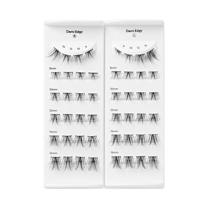 imPRESS Falsies Long Lasting Pre-Glued Lash Clusters Kit - Demi Edgy