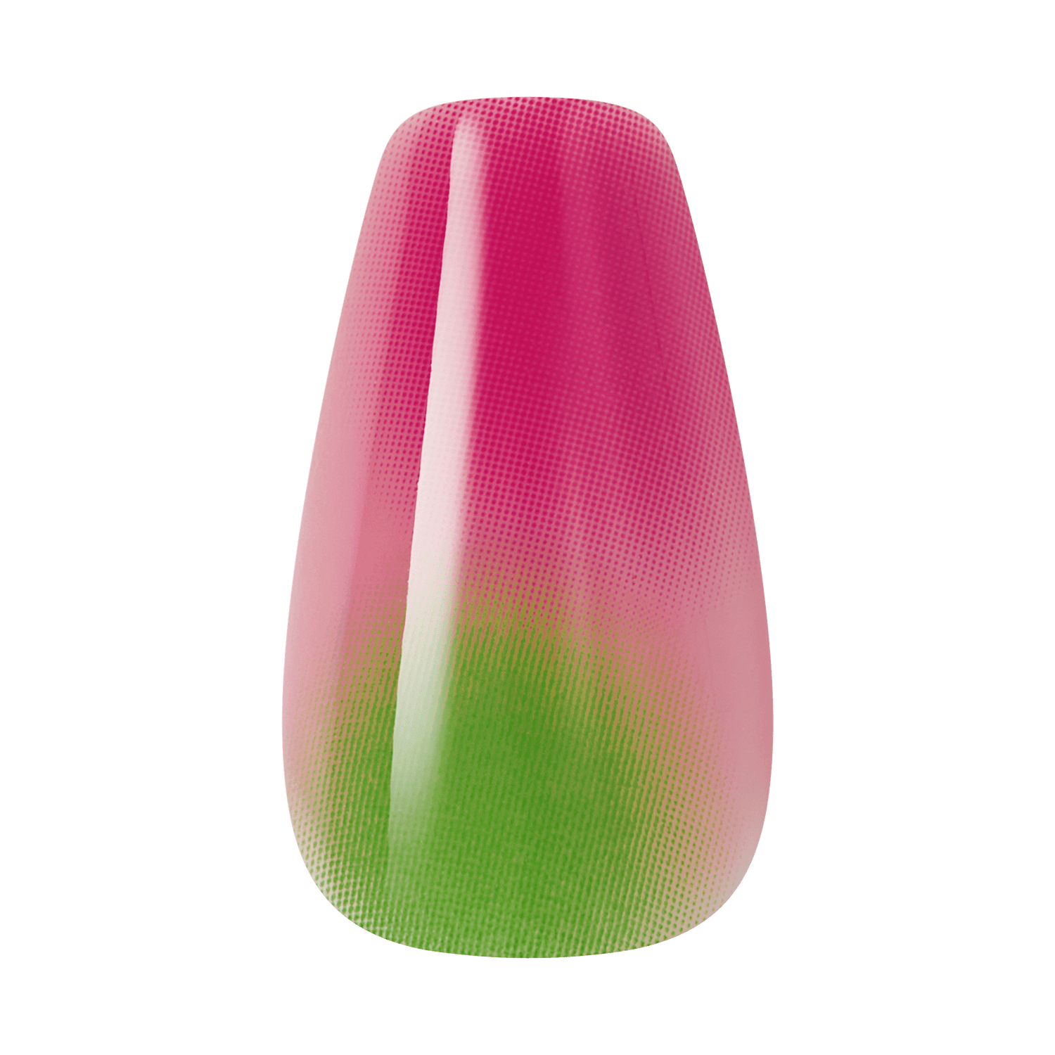 Gradient pink to green object on a transparent background