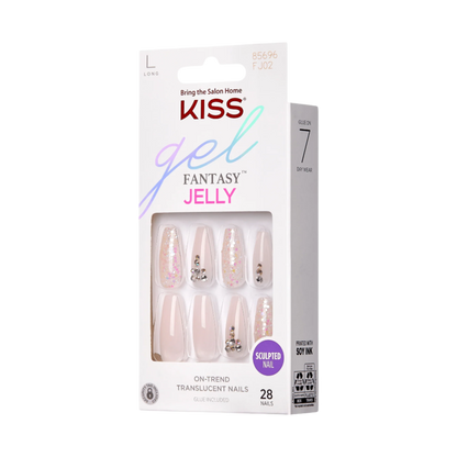 KISS Gel Fantasy Jelly Press On Glue Nails - Jelly Juice