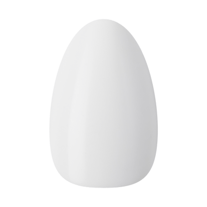 White egg-shaped object on plain background