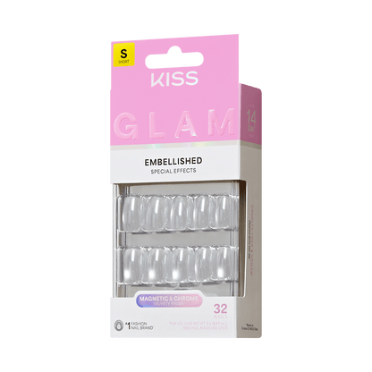 KISS GLAM Embellished Press On Glue Nails - Moonfizz