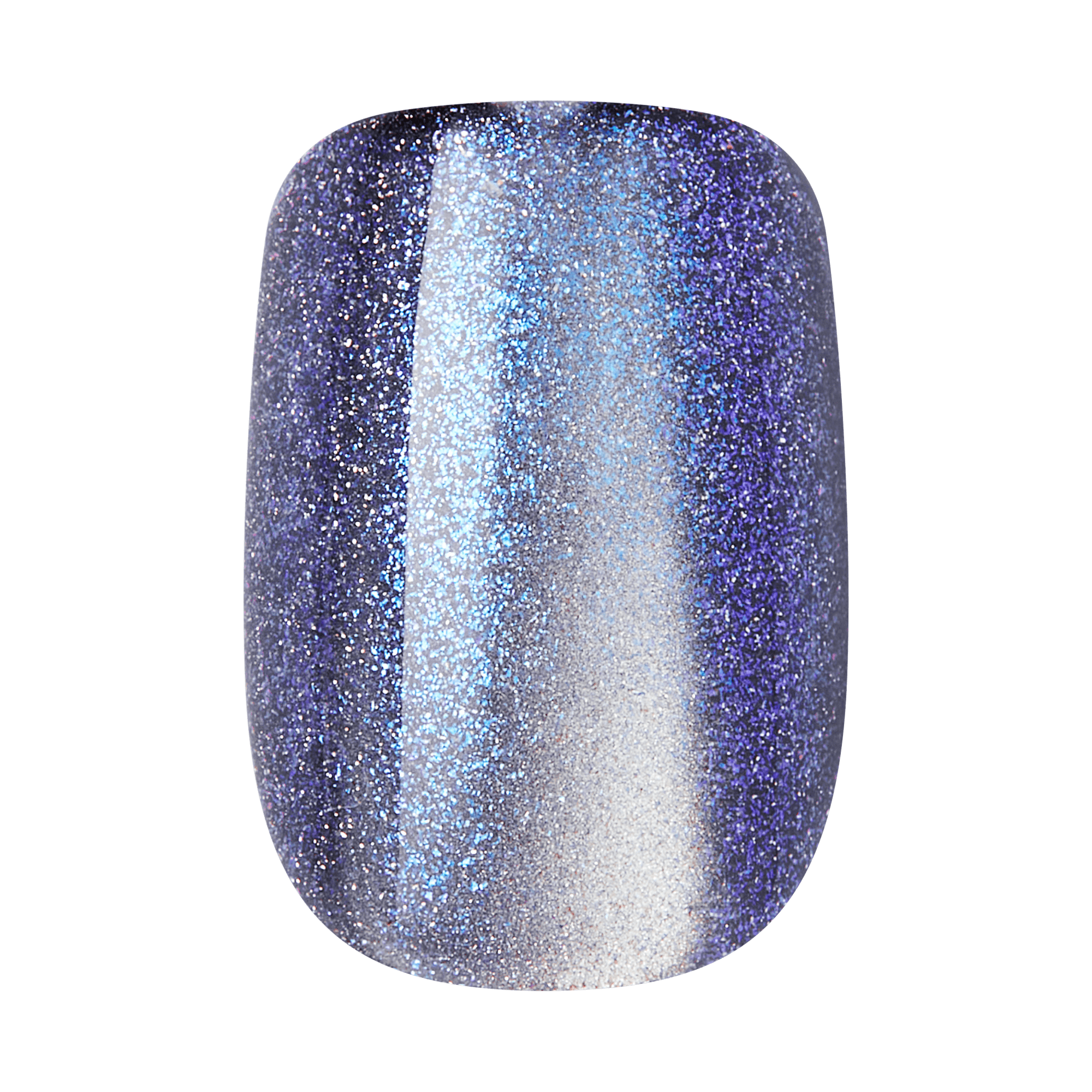 Kiss Haunt Halloween Press On Fake Glue Nails - Silent Howl | Design, Blue, Short, Squoval, Glow In The Dark