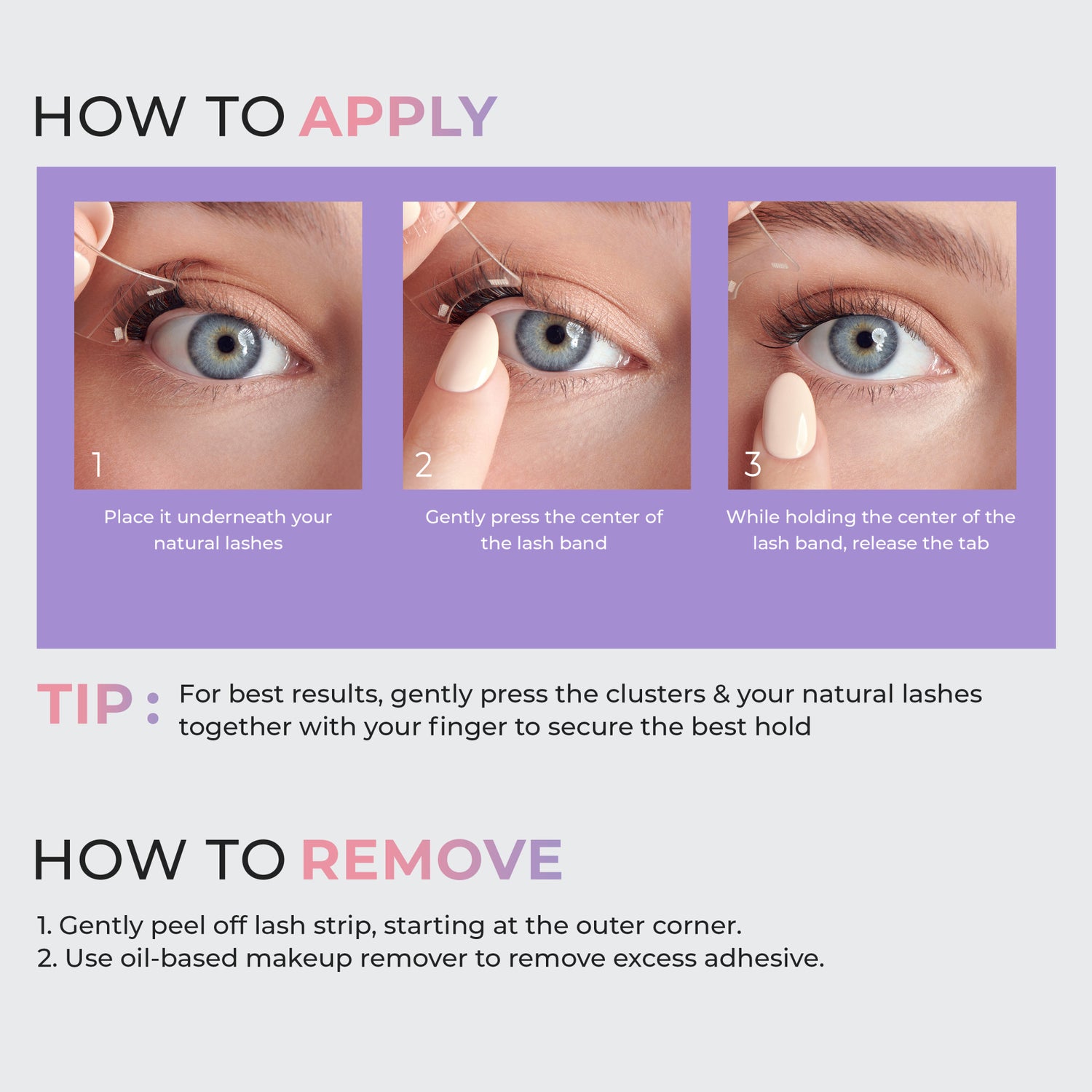 imPRESS Falsies easy tab Self Adhesive Eyelashes– Modern Natural