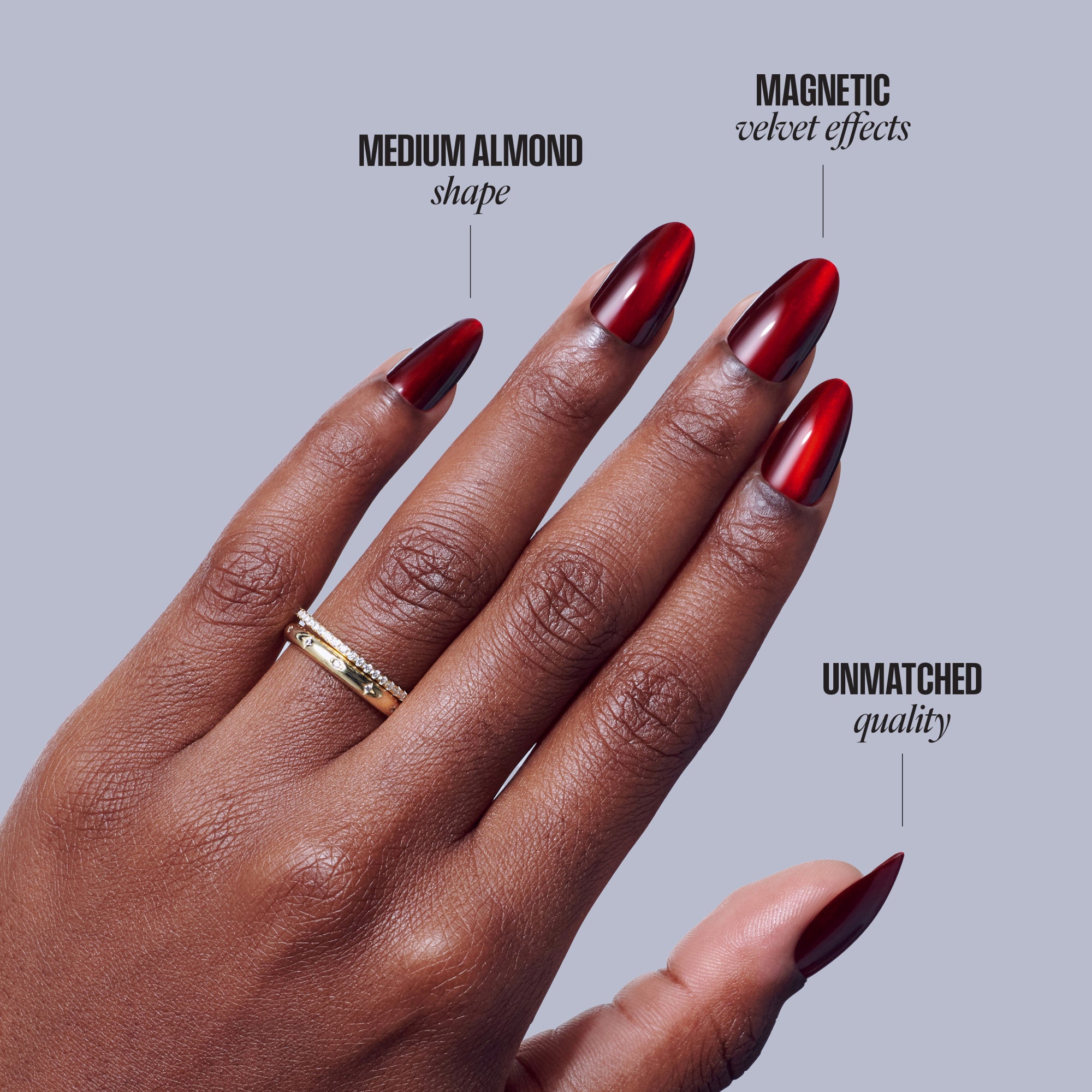 KISS CORE Magnetic Press On Glue Nails - Apple Blossom