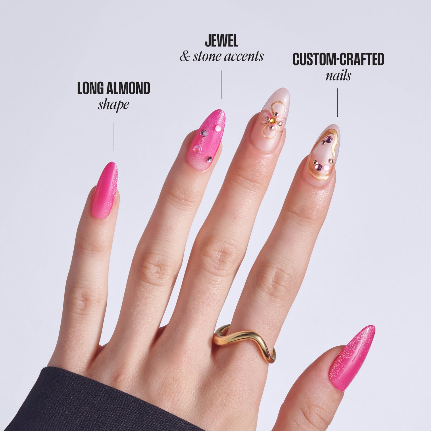 KISS LUXE Press On Glue Nails - Aurelia Meadow