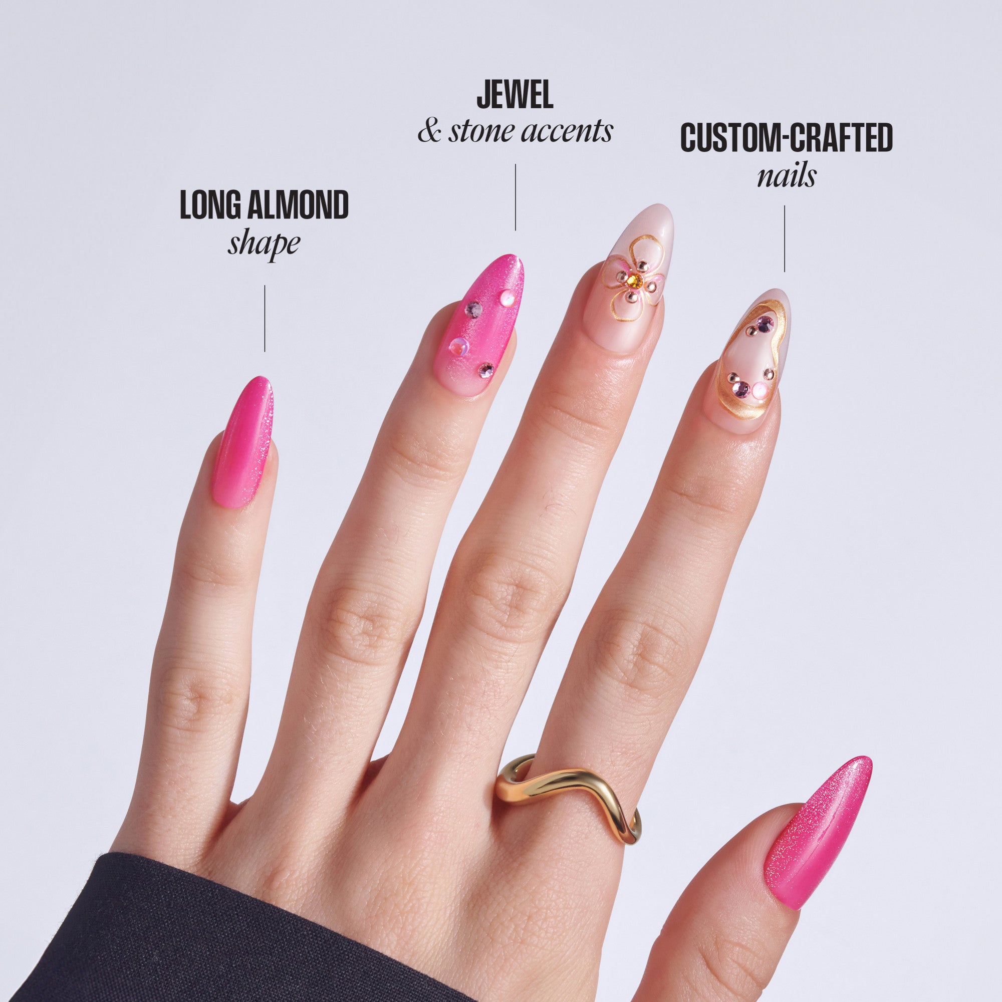 KISS LUXE Press On Glue Nails - Aurelia Meadow