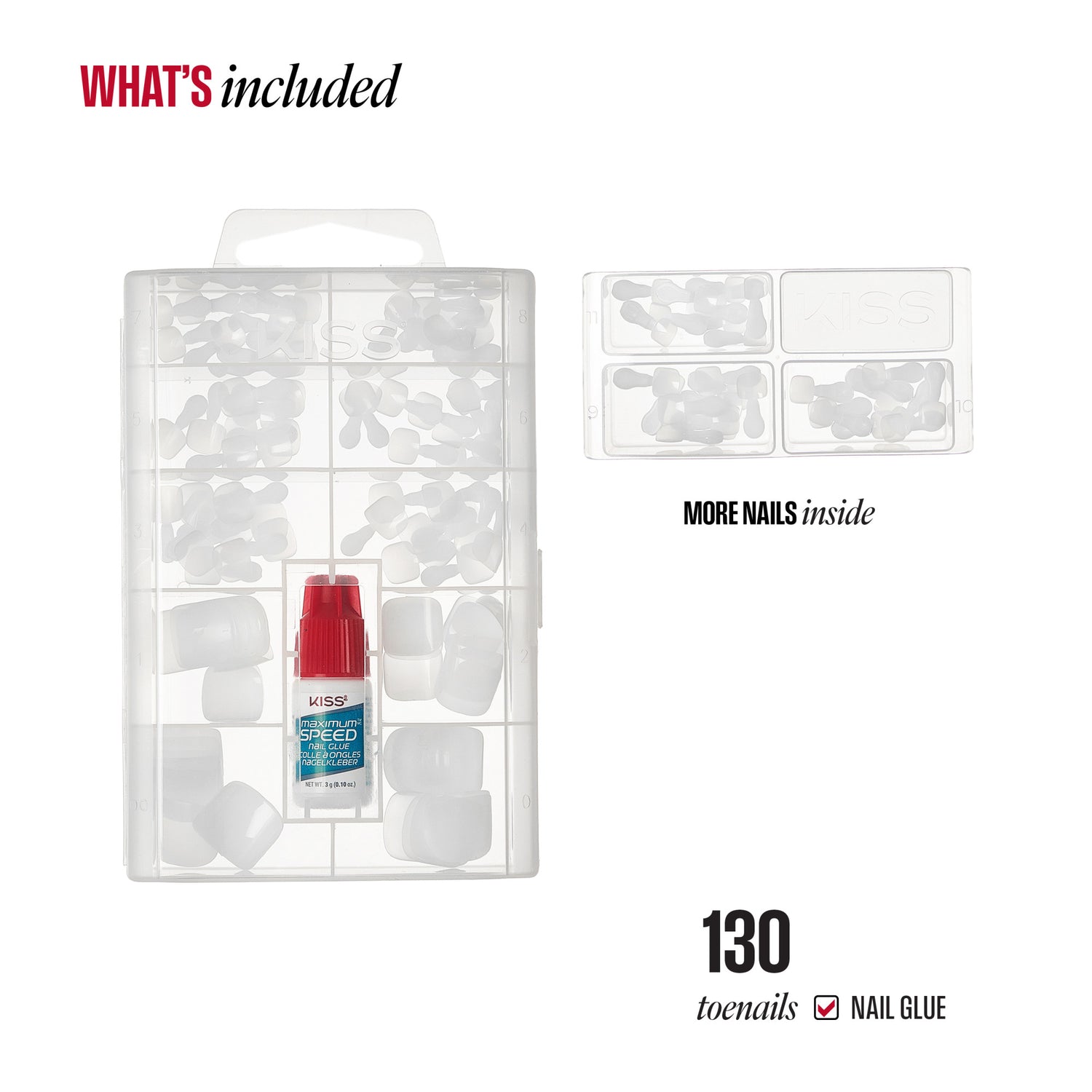 KISS Professional Full Cover Press On Toenails - Tippy Toes