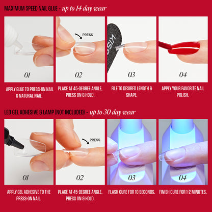 KISS Professional Full Cover Press On Nails - Absolutes