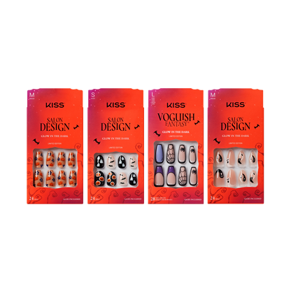 KISS Press On Glue Nails Halloween Bundle - Fright Night Favorites