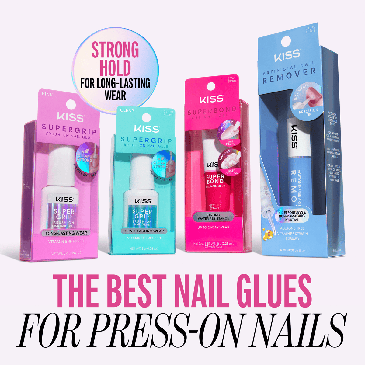 Kiss SuperBond Gel Nail Glue | Nail Adhesive, Press-On Glue, Nail Art Glue, Strong Hold, Gap Filling, Long Lasting, Up To 21-Day Wear, Water Resistant, 0.35 oz.
