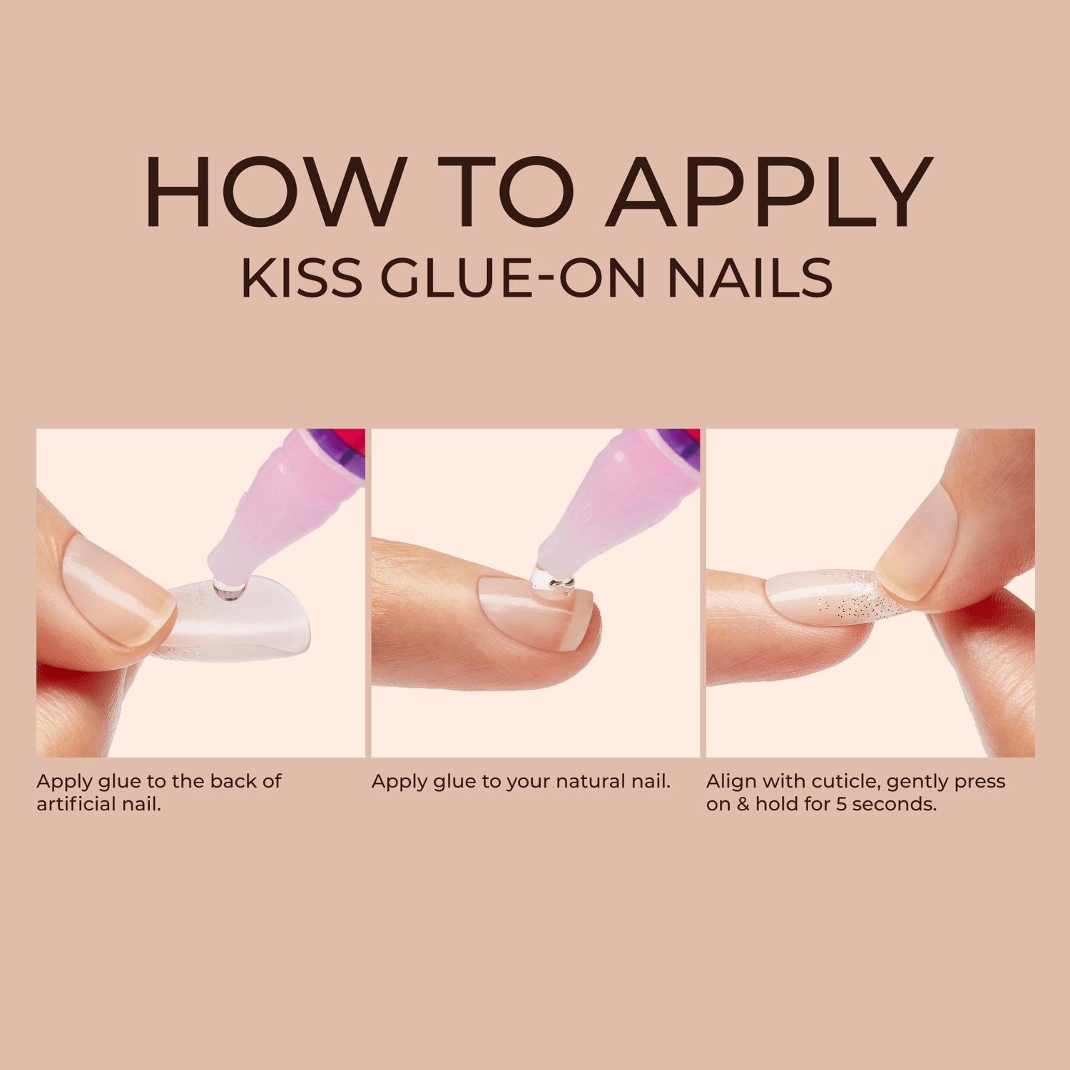 KISS Classy Premium Press On Glue Nails - Prevailing