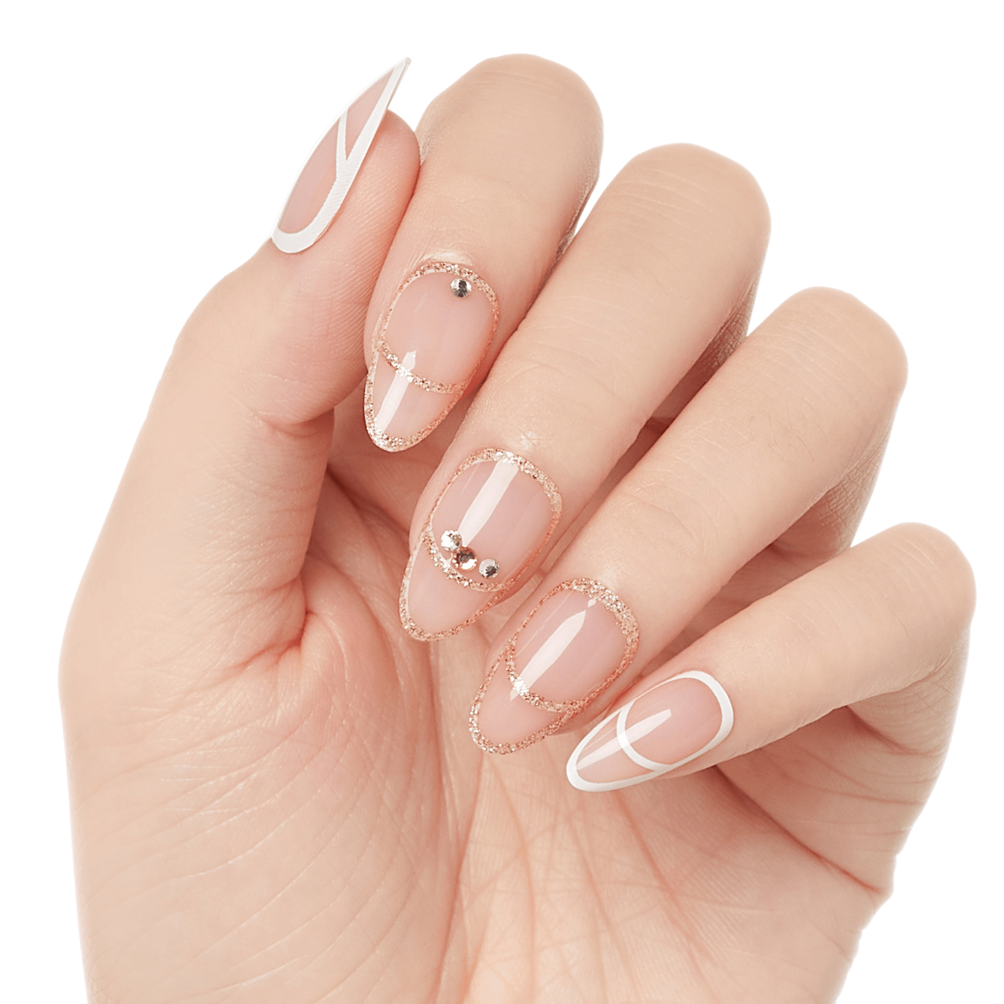 KISS Classy Premium Press On Glue Nails - Over the Moon