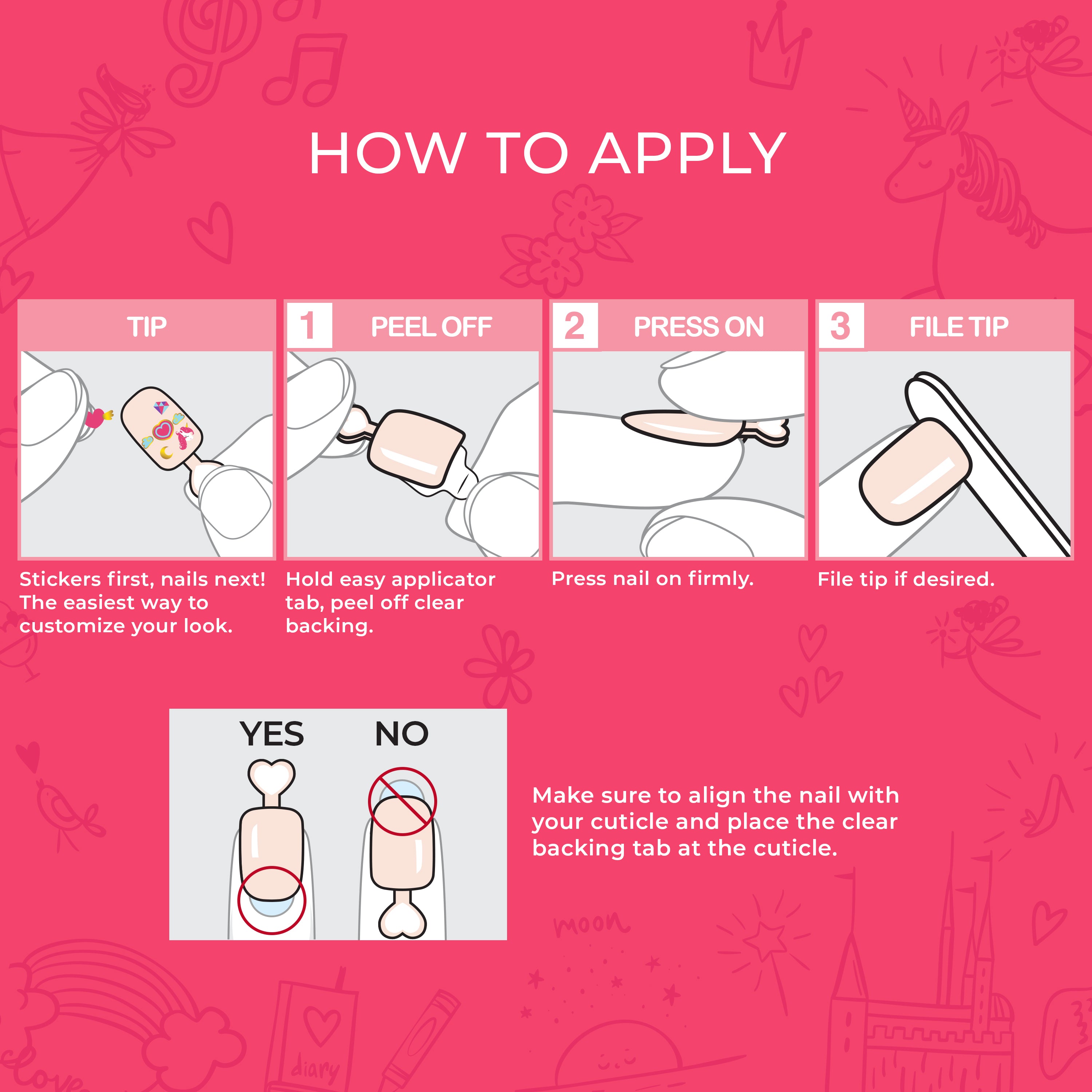 Impress Mini Nail Artist Kit No Glue Fake Press On Nails - Wannabe U | Design, Pink, Kids, Squoval, Manicure