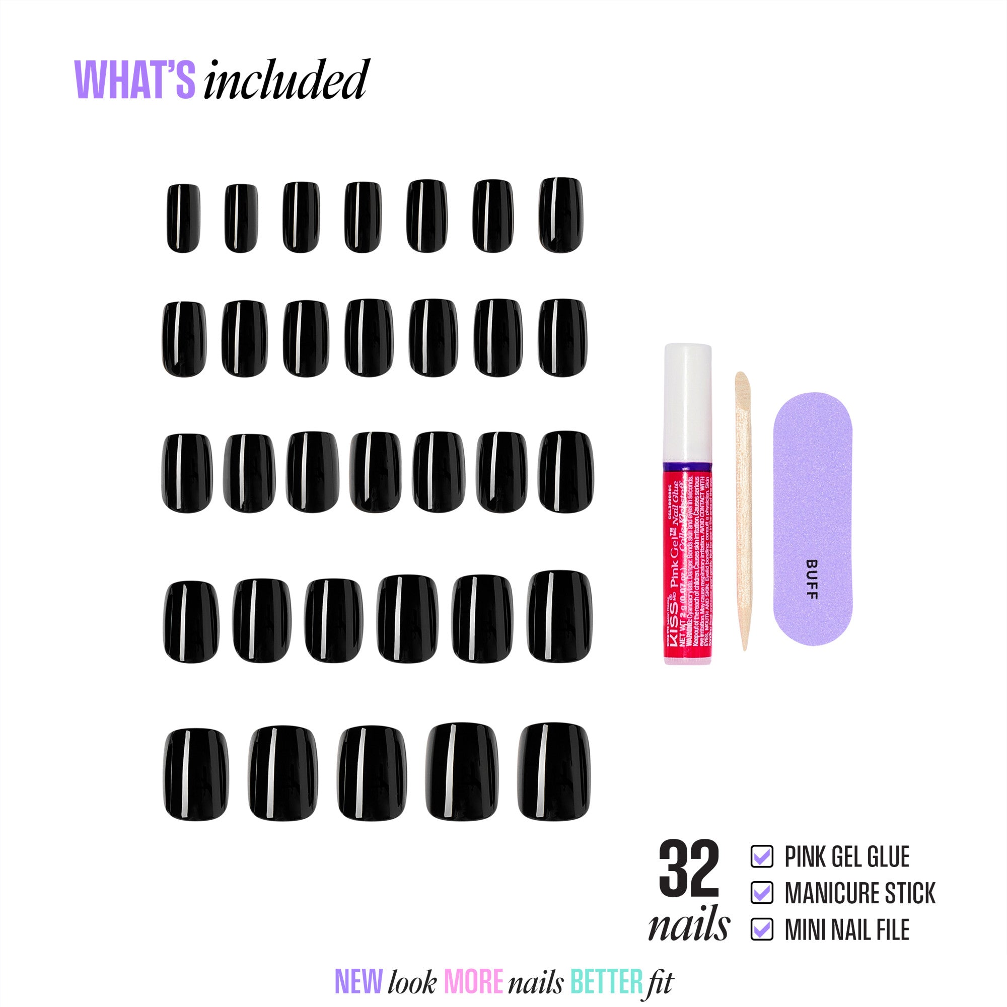 Kiss Core Color Press On Glue Nails - Photogenic – KISS USA