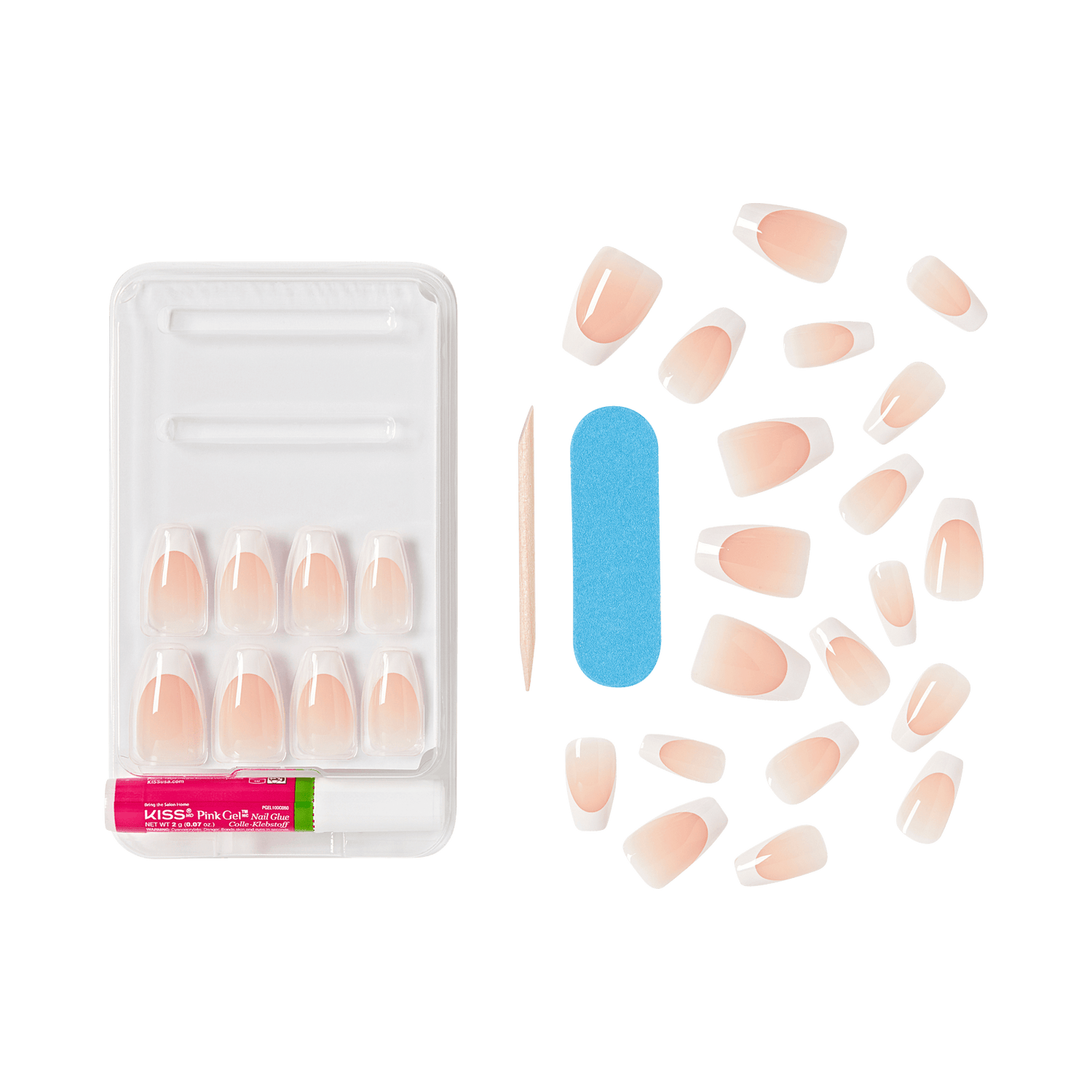 KISS My Perfect French Press On Glue Nails - Love Quotes