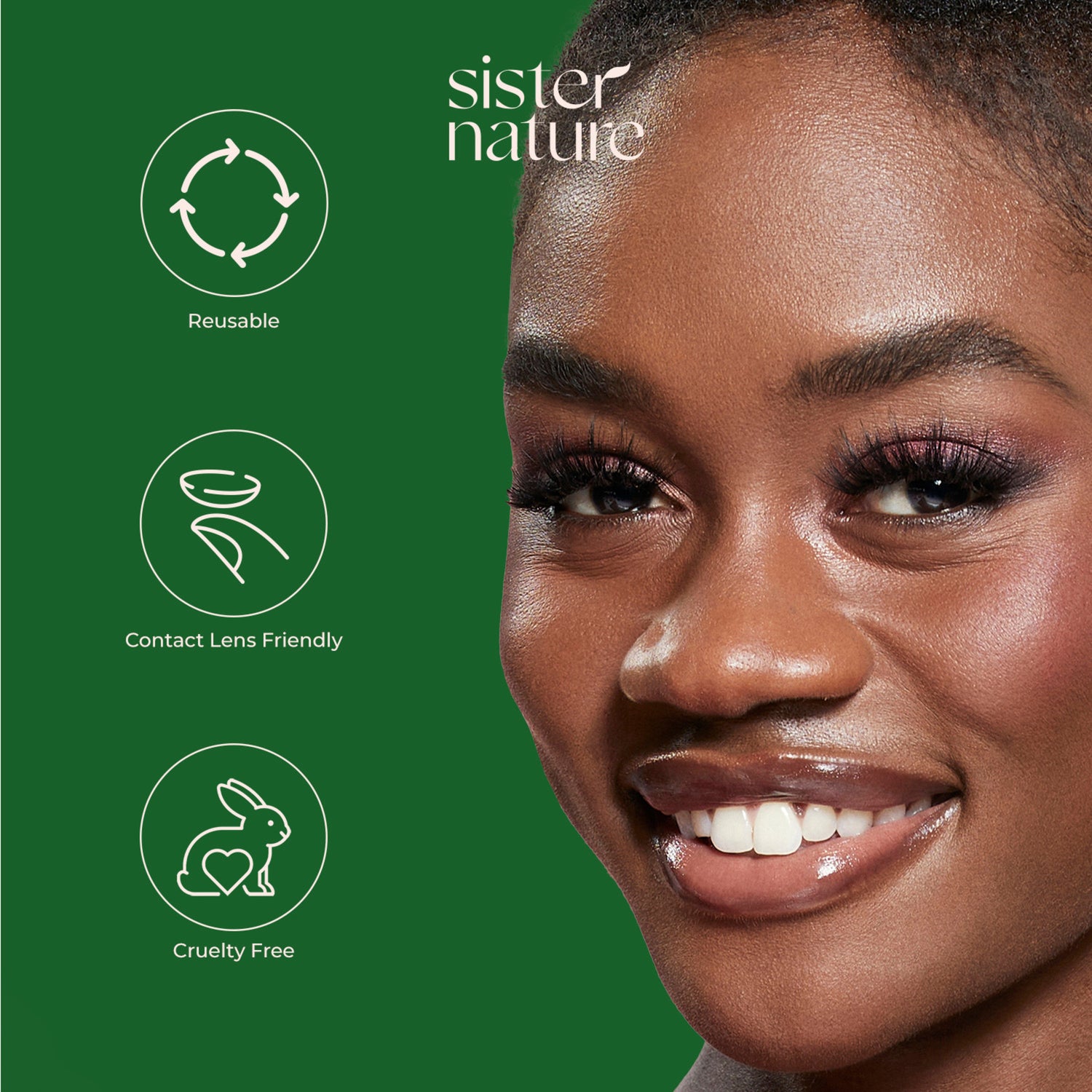 KISS Sister Nature Vegan Mink False Eyelashes - Ivy