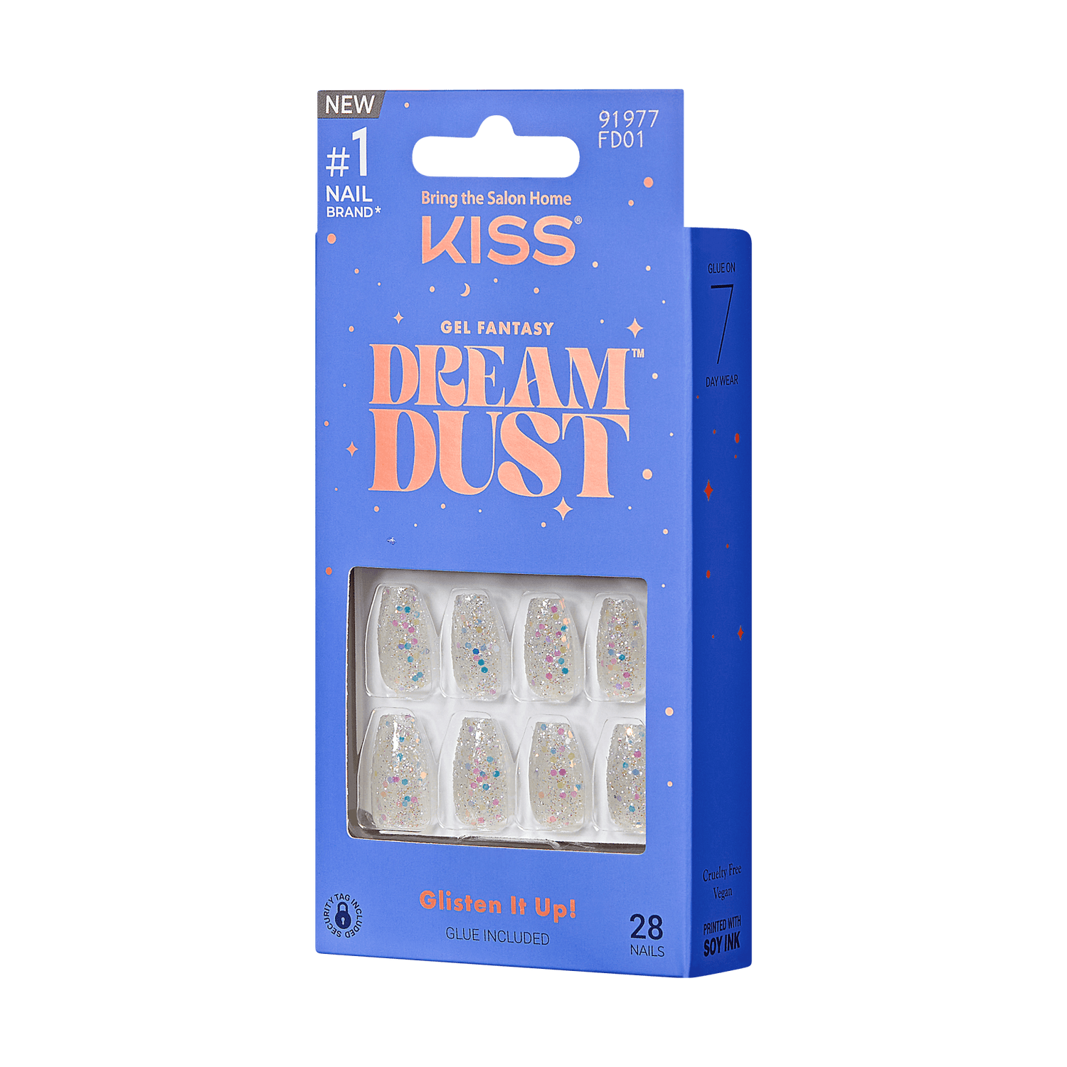KISS Gel Fantasy Dreamdust Press On Glue Nails - Mood Dust