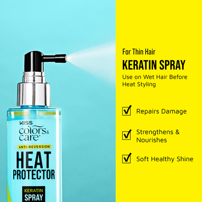 KISS Colors &amp; Care Anti-Reversion Heat Protector Keratin Spray