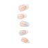 Set of five nails on a transparent background