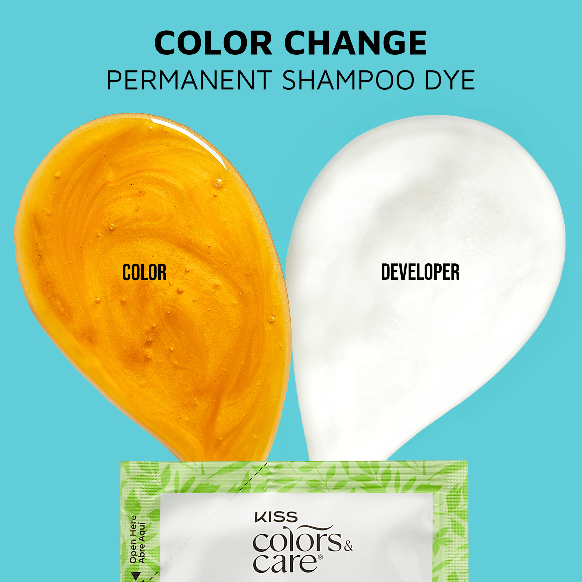 KISS Color Change Permanent Shampoo Dye - Natural Black