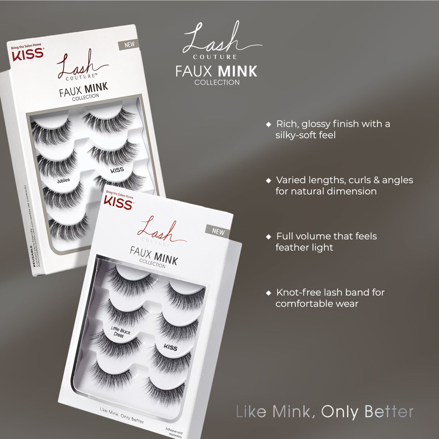 Kiss Lash Couture Faux Mink Multipack - Little Black Dress KISS USA Kiss Lash Couture Faux Mink Multipack - Little Black Dress KISS USA