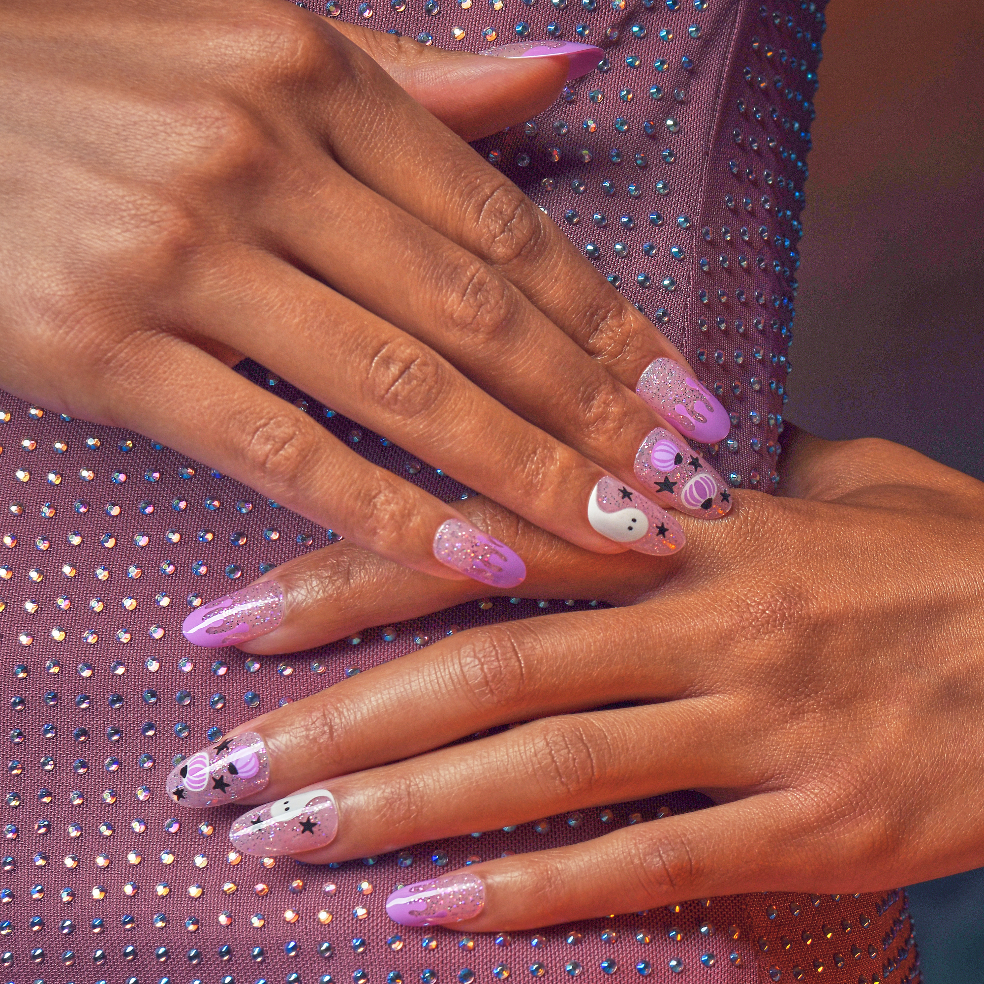 KISS Voguish Fantasy Halloween Press On Glue Nails - Mystery